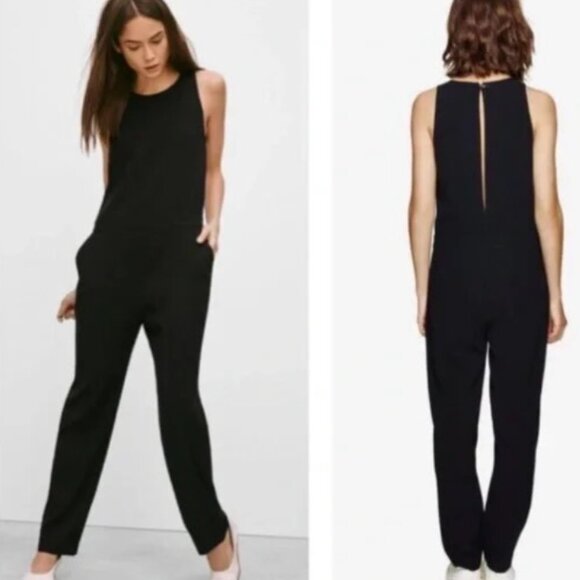 ARITZIA BABATON BRANSON BLACK CREPE JUMPSUIT - 6 - Picture 2 of 7